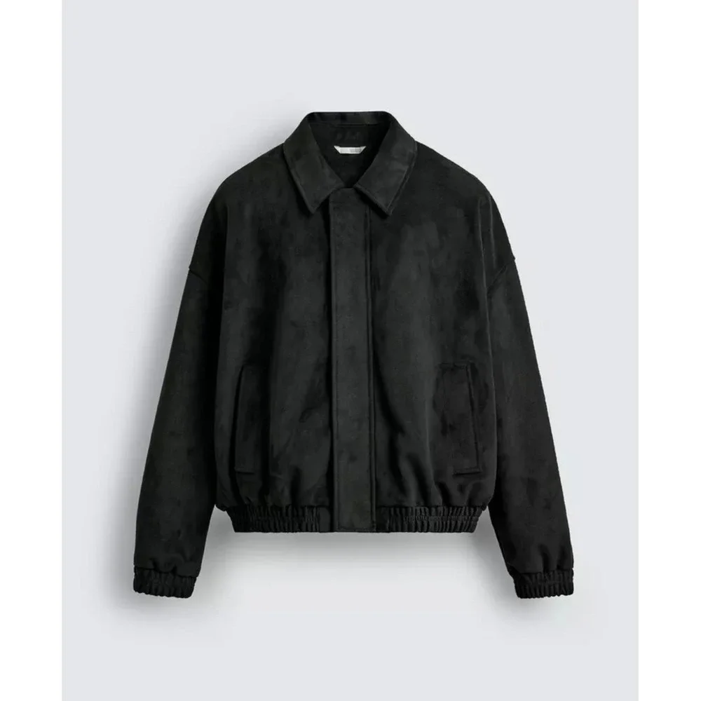FAUX‎ SUEDE RELAXED FIT JACKET size M